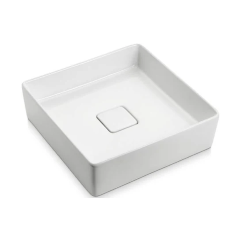 Cuba Pia Apoio Quadrada Branca Brilhante 40x40cm Ica28 Icasa