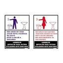 Ver imagem 1 de Placas Sinalizadoras Indicativas Banheiro Sanitário Kit