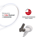 Ver imagem 3 de Ducha Higiênica Registro 1/4 de Volta Comp. 120cm Linha Berlim Cor Branco e Cromado Durín