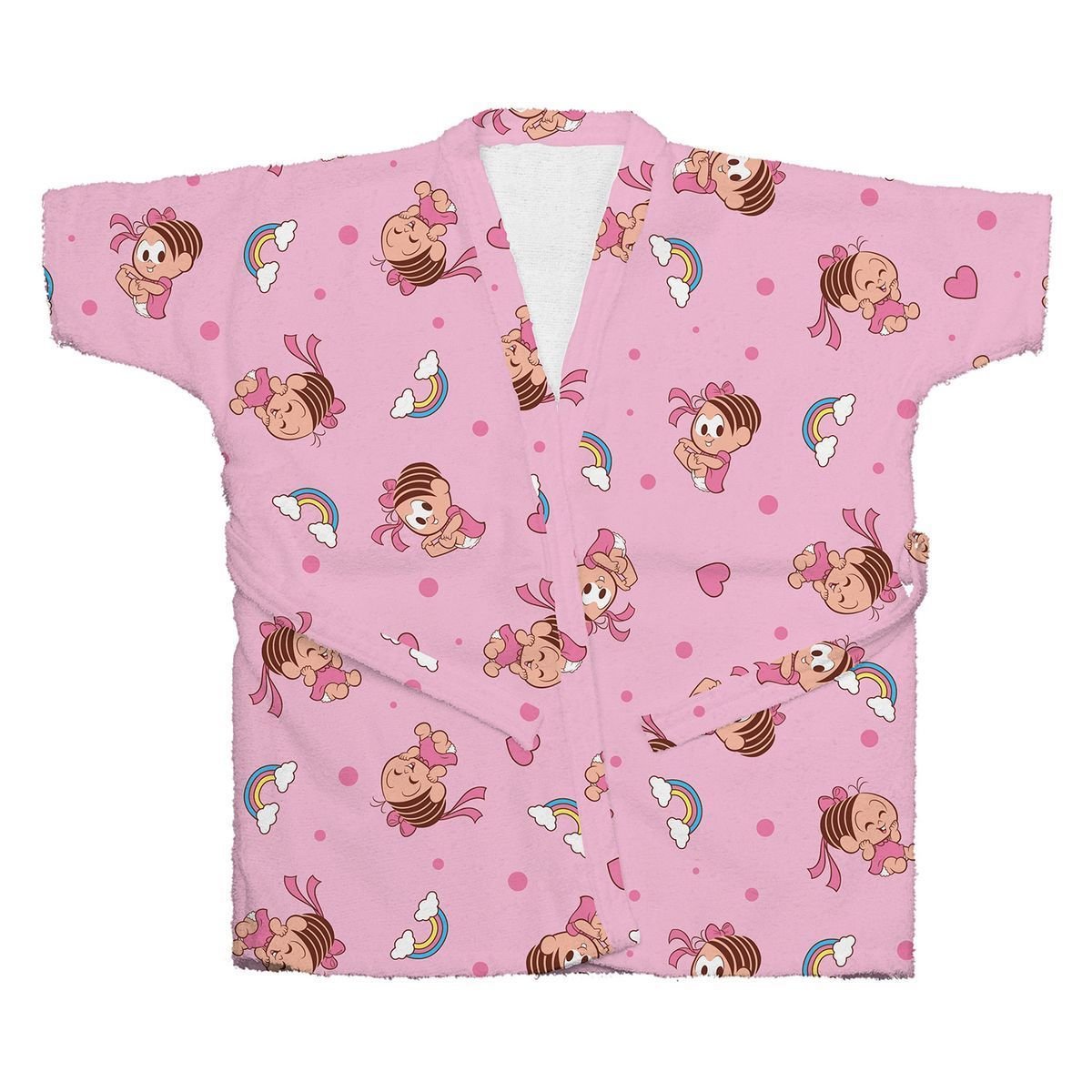 Roupão Bebe Turma da Mônica 6 a 36 Meses: Rosa