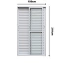 Ver imagem 4 de Porta de Alumínio Correr 210x150cm 3 Folhas Atlântica