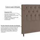 Ver imagem 7 de Cabeceira em Madeira Maciça Estofada com Botões Capitonê Casal Charlotte Espresso Móveis