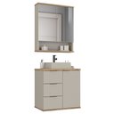 Ver imagem 2 de Conjunto C/ Cuba Aqua 56,7cm Estilare Cnj4005 Nude/carvalho