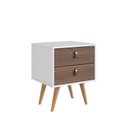 Ver imagem 2 de Mesa de Cabeceira Retrô com 2 Gavetas