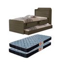 Ver imagem 1 de Cama de Solteiro Tamires com 2 Gavetas Bau Cama Auxiliar + 2 Colchão D20