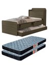 Ver imagem 1 de Cama de Solteiro Tamires com 2 Gavetas Bau Cama Auxiliar + 2 Colchão D20