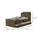 Ver imagem 2 de Cama de Solteiro Tamires com 2 Gavetas Bau Cama Auxiliar + 2 Colchão D20