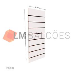 Painel Canaletado em Mdf 0,91 x 0,45m - Branco - 2
