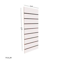 Painel Canaletado em Mdf 0,91 x 0,45m - Branco - 3