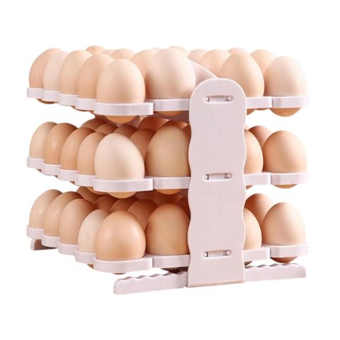 Suporte Porta Ovos 60 Ovos 3 Andares Organizador Guarda Ovo Geladeira Bancada Mesa Armario Cozinha D
