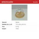 Ver imagem 5 de Prato para Bolo de Bambu 15x20x20cm Boleira Festa Doces Aniversário Suporte Mesa