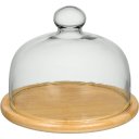 Ver imagem 1 de Prato Bolo Boleira Redondo Home&co Tampa Vidro Bambu 15x20x20cm