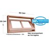 Janela Basculante Vitrô 30x60x14 Cm para Dois Vidros Eucalipto Neonx - 2