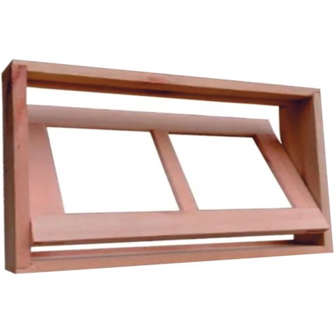 Janela Basculante Vitrô 30x60x14 Cm para Dois Vidros Eucalipto Neonx