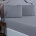 Ver imagem 3 de Kit Lençol Queen Ponto Palito 400 Fios Padrão 3 Peças Jogo de Cama Hotel Pousada Revenda:cinza