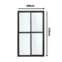 Ver imagem 4 de Porta de Alumínio Correr 210x200cm 2 Folhas Atlântica