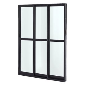 Porta de Alumínio Correr 210x150cm 3 Folhas Vidro Liso Atlântica