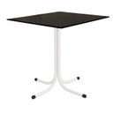 Ver imagem 1 de Mesa de Jantar Quadrada 70cm Branca Tampo Madeira Preto