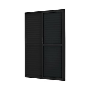 Porta de Alumínio Correr 210x120cm 3 Folhas Atlântica