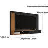Painel Sala Tv até 50 Polegadas Manaus - Cores - Comprar Moveis em Casa: Preto / Nature - 3