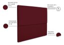 Ver imagem 3 de Cabeceira Cama Box Organica Casal 140cm Luna Suede C/frame Vinho