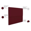 Ver imagem 3 de Cabeceira Cama Box Organica Casal 140cm Luna Suede C/frame Vinho