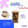 Kit 4 Potes de Vidro 1,1l Tampa de Bambu Herméticos Quadrado - Tüd - 4