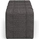 Ver imagem 6 de Puff Decorativo Living Sala de Estar 160 cm Roma W01 Linho Cinza Escuro - Lyam Lyam Decor