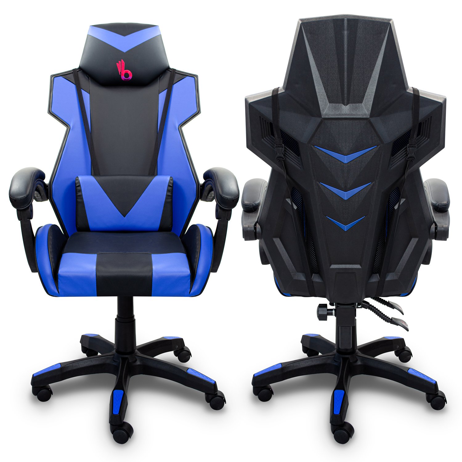 Cadeira Gamer Couro Ergonômica para Escritório Azul