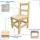 Ver imagem 4 de Conjunto Mesa Mesinha Quadrada Infantil Educativa Atividades de Madeira Maciça Resistente 4 Cadeira