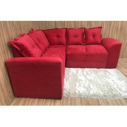 Sofá Canto Belo:vermelho - 1