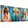 Quadro Decorativo Jesus e Maria em Grid Art - 3