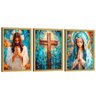 Quadro Decorativo Jesus e Maria em Grid Art - 4
