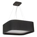 Ver imagem 3 de Lustre Pendente Madeira Arredondado Preto 30x30cm