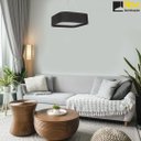 Ver imagem 4 de Lustre Pendente Madeira Arredondado Preto 30x30cm