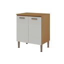 Ver imagem 1 de Balcão de Cozinha C/ Tampo Essência C/ 2 Portas 70cm Freijo/white Laca - Genialflex
