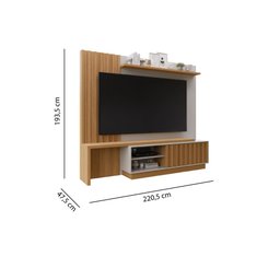 Rack com Painel Guarujá para TV de até 65- Natural/Off White - 5