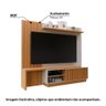 Rack com Painel Guarujá para TV de até 65- Natural/Off White - 2