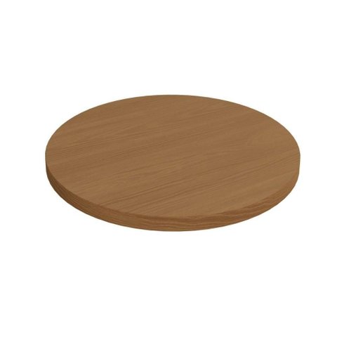 Tampo Mesa Sala de Jantar Madeirado Madeirado Ta69 Crome S/ Vidro Redondo 65x65cm Canela -