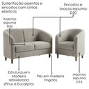 Ver imagem 5 de Kit Poltrona e Namoradeira Aura Pes Madeira Boucle Tce 1018 Moll