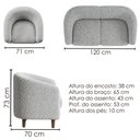 Ver imagem 3 de Kit Poltrona e Namoradeira Aura Pes Madeira Boucle Tce 1018 Moll