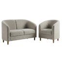 Ver imagem 1 de Kit Poltrona e Namoradeira Aura Pes Madeira Boucle Tce 1018 Moll