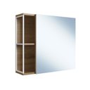 Ver imagem 2 de Espelheira para Banheiro 53x60cm Marrom/Branco/Mel