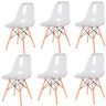 Cadeira Transparente Eiffel Eames Base Madeira Incolor 130pc Quantidade:8 - 6