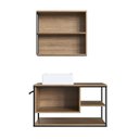 Ver imagem 2 de Gabinete Suspenso para Banheiro 80cm com Espelheira e Cuba 