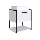 Ver imagem 3 de Gabinete Suspenso para Banheiro 50cm com Cuba Branco/Preto