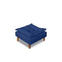 Ver imagem 5 de Poltrona Confortável para Amamentação com Puff Fibras Macias Azul Marinho