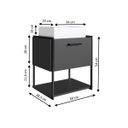 Ver imagem 4 de Gabinete Suspenso para Banheiro 50cm com Cuba Preto/Grafite