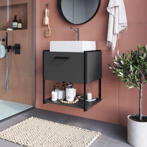 Gabinete Suspenso para Banheiro 50cm com Cuba 