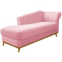 Ver imagem 6 de Kit Diva Recamier Vanessa 185cm Lado Esquerdo e 01 Poltrona Laura Suede Doce Sonho Móveis Rosa Bebê